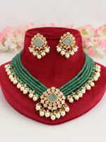 Pranjal Choker Necklace Set-Mint Green