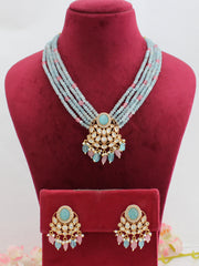 Shipra Bib Necklace Set-Aqua