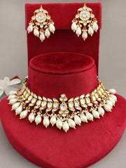 Adira Necklace Set-White'