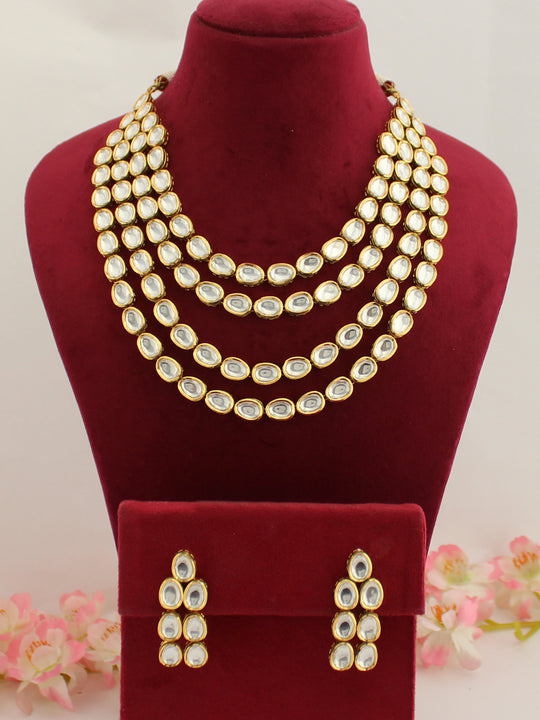Amrita Layered Necklace Set-White