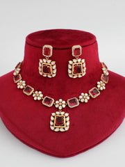 Amishi Necklace Set-Hot Pink