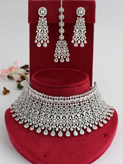 Ahira Necklace Set-Silver
