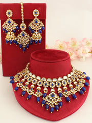 Zeenat Necklace Set-Blue