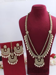 Suhana Long Necklace Set-Golden