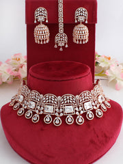 Noshin Necklace Set-Rose gold