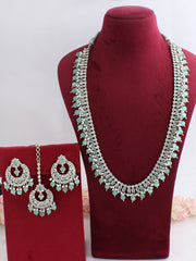 Saira Long Necklace Set-Mint Green