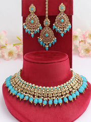 Sukriti Necklace Set-Turquoise