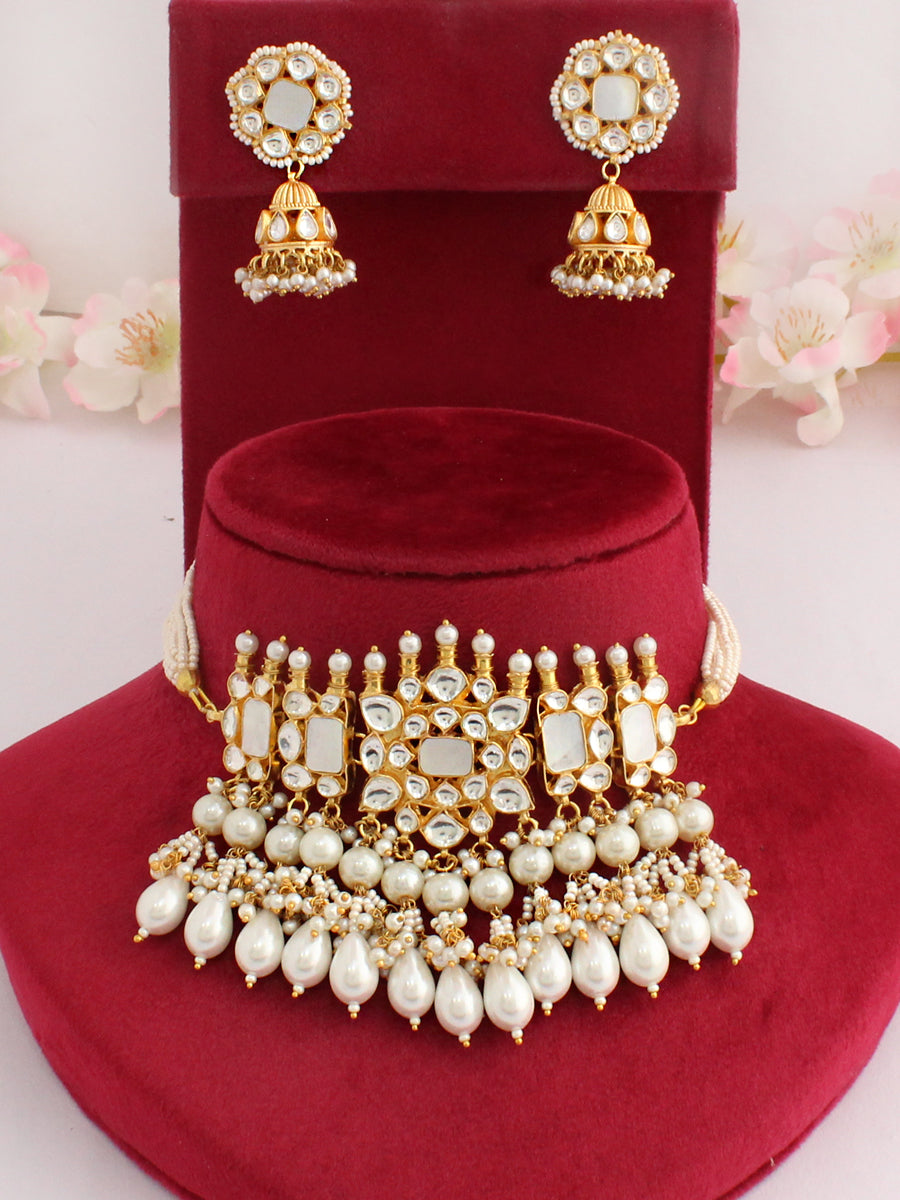 Anika Necklace Set-Pearl
