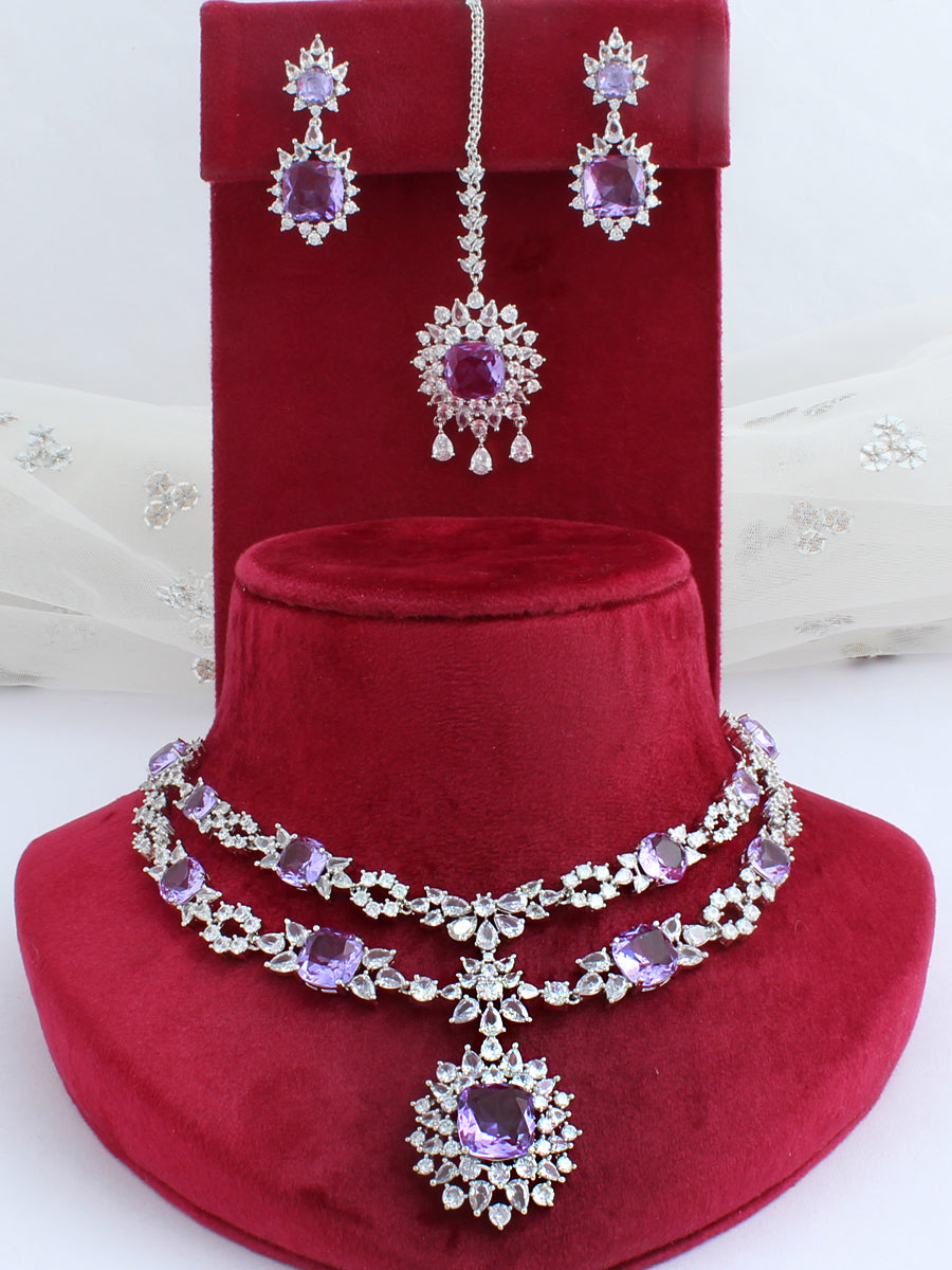 Anayra Necklace Set-Lavender
