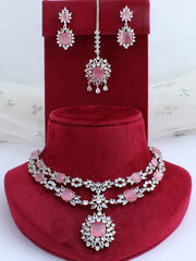 Anayra Necklace Set-Pastel Pink
