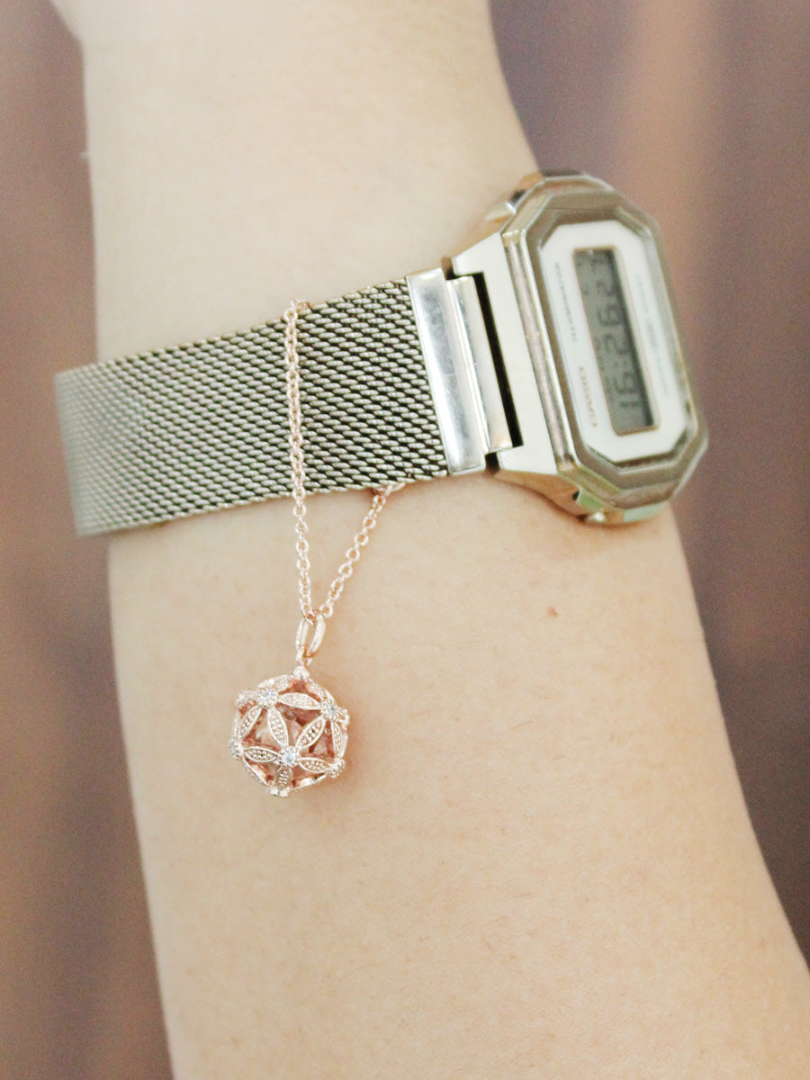Rose Gold Ball Watch Charm-Rose Gold